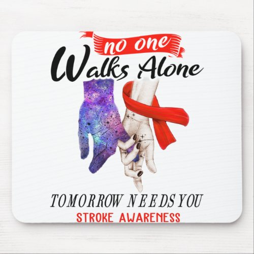 Support Stroke Awareness Ribbon Gifts Mouse Pad