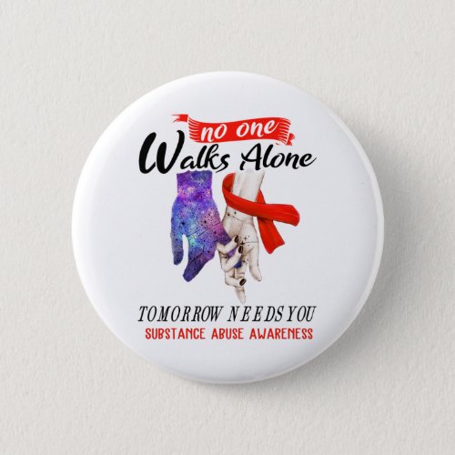 Support Substance Abuse Awareness Ribbon Gifts Button