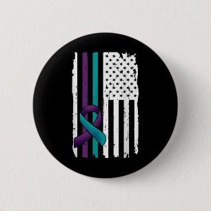 Support Suicide Prevention Awareness American Flag Button