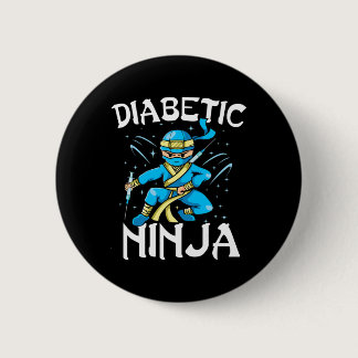 Support T1D Diabetic Ninja Type 1 Diabetes Awarene Button