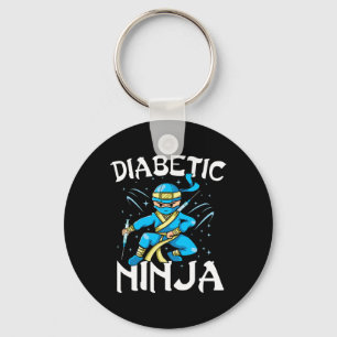 Support T1D Diabetic Ninja Type 1 Diabetes Awarene Keychain