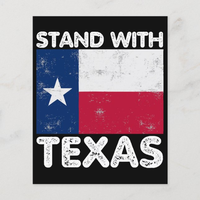 Support Texas I Stand With Texas Texan Flag (Front)