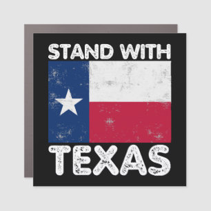 Support Texas I Stand With Texas Texan Flag Car Magnet