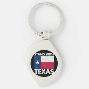 Support Texas I Stand With Texas Texan Flag Keychain