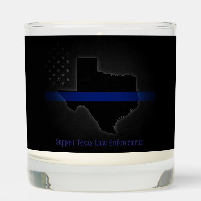 Support Texas Law Enforcement Scented Candle (Front)