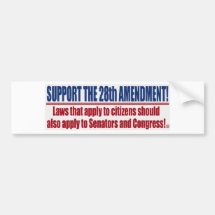 Support the 28th Amendment Bumper Sticker