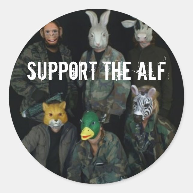 Support the ALF Classic Round Sticker (Front)