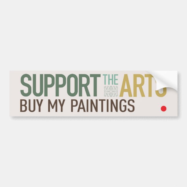 Support the Arts Bumper Sticker (Front)