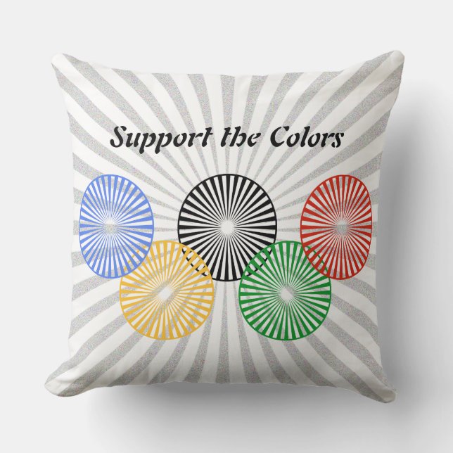 Support the Colors - Throw Pillow (Front)