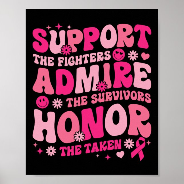 Support The Fighters Admire The Survivors Breast C Poster (Front)
