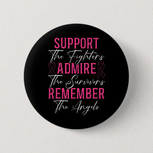 Support The Fighters Breast Cancer Awareness Month Button
