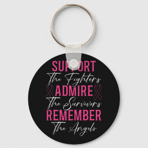 Support The Fighters Breast Cancer Awareness Month Keychain