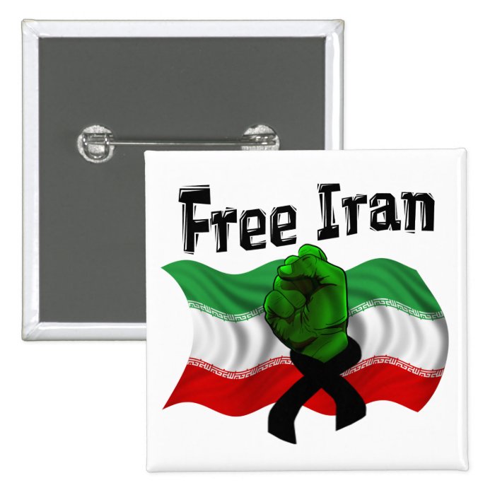 Support The Green Wave, Free Iran Pin