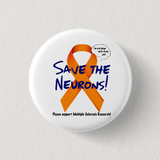 Support the Neurons - Orange Ribbon Button
