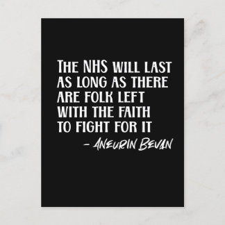 Support the NHS Aneurin Nye Bevan Proud of the NHS Postcard