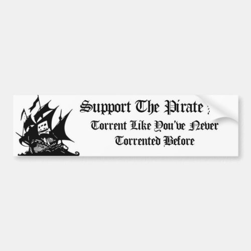 Support The Pirate Bay Other version Bumper Sticker