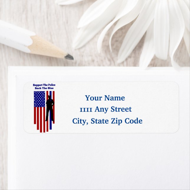 Support The Police Label (Insitu)