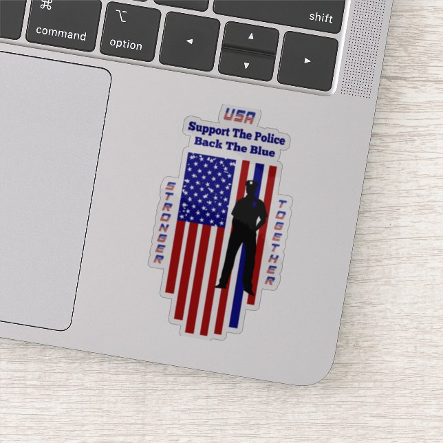 Support The Police Sticker (Detail)