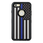 Support The Police Thin Blue Line American Flag Otterbox Defender Iphone Case at Zazzle