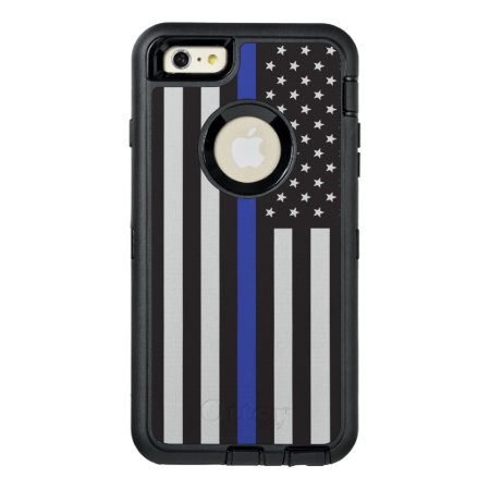 Support The Police Thin Blue Line American Flag Otterbox Defender Ipho