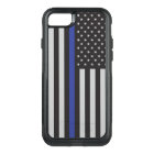 Support the Police Thin Blue Line American Flag