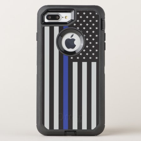 Support The Police Thin Blue Line American Flag Otterbox Defender Ipho