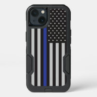 Support the Police Thin Blue Line American Flag