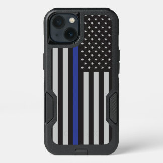 Support the Police Thin Blue Line American Flag iPhone 13 Case