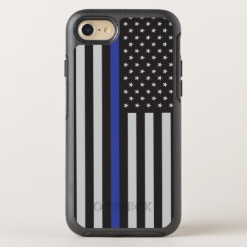 Support The Police Thin Blue Line American Flag Otterbox Symmetry Iphone Se/8/7 Case by American_Police at Zazzle
