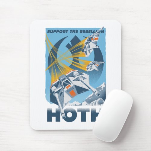 Support The Rebellion _ Hoth Vintage Poster Mouse Pad