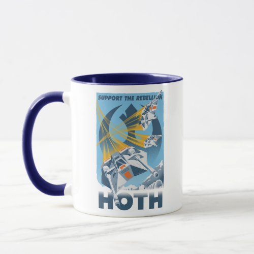 Support The Rebellion _ Hoth Vintage Poster Mug