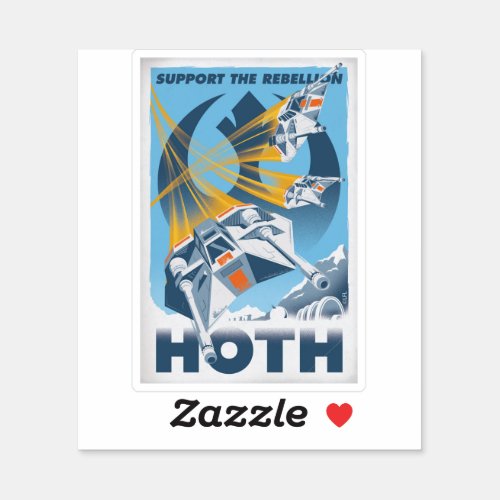 Support The Rebellion _ Hoth Vintage Poster Sticker