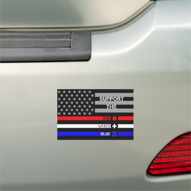 Support the Red White & Blue Car Magnet (In Situ)