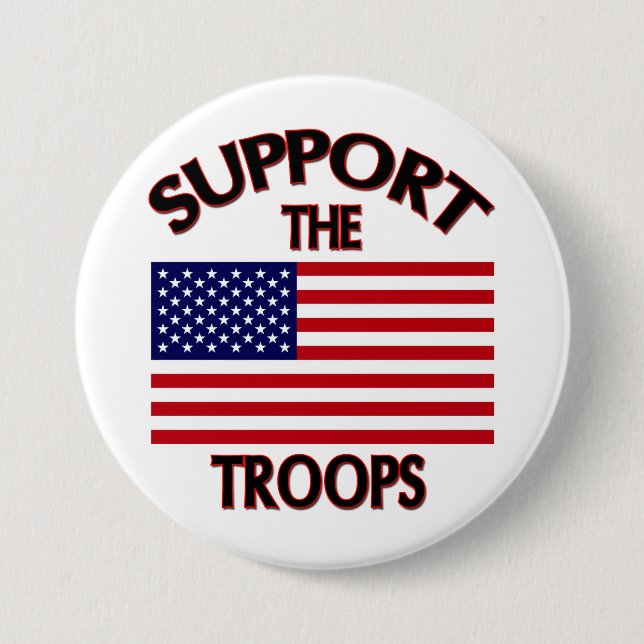Support The Troops Button (Front)