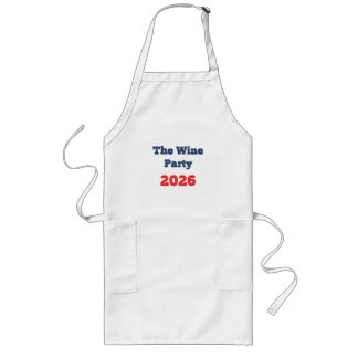 Support The Wine Party 2026 Funny Election T-Shirt Long Apron