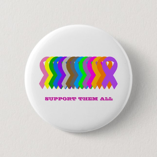 Support them all pinback button (Front)