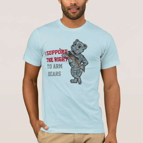 support thr right to arm bears funny t_shirt