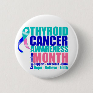 Support Thyroid Cancer Awareness Month Pinback Button