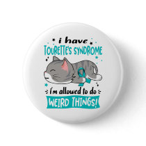 Support Tourette's Syndrome Awareness Ribbon Gifts Button