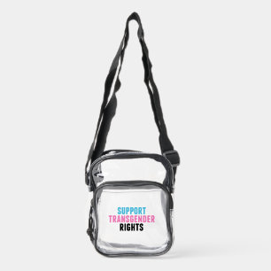 Support Transgender Rights Clear Crossbody Bag