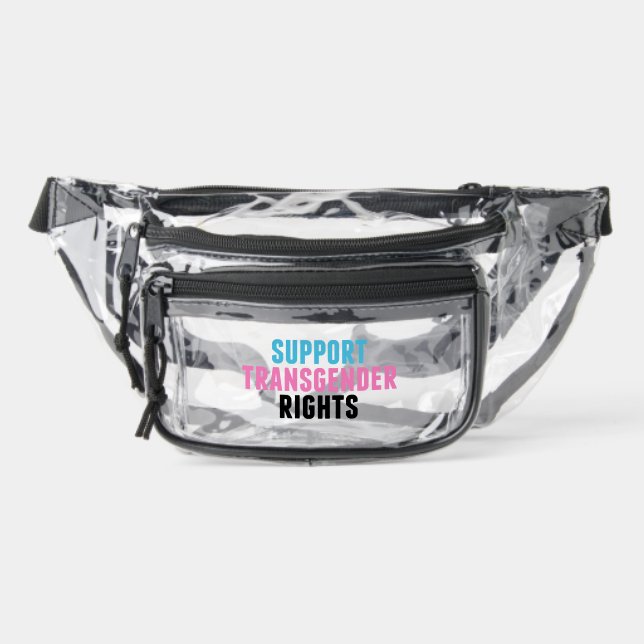 Support Transgender Rights Clear Fanny Pack (Front)