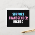 Support Transgender Rights Postcard | Zazzle