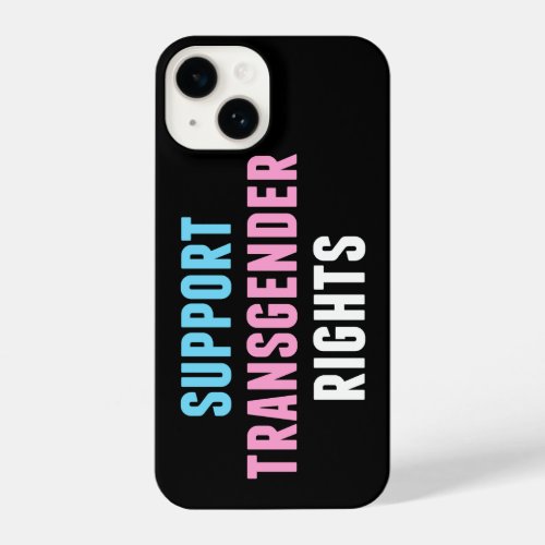 Support Transgender Rights Trans Ally Black iPhone 14 Case