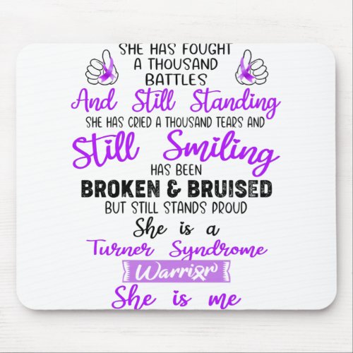 Support Turner Syndrome Warrior Gifts Mouse Pad