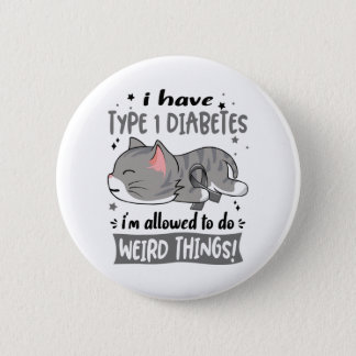 Support Type 1 Diabetes Awareness Ribbon Gifts Button