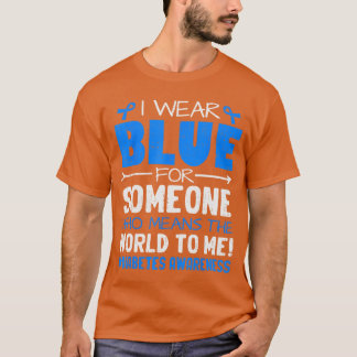 Support Type 1 Diabetes Awareness T1D Ribbon Blue T-Shirt