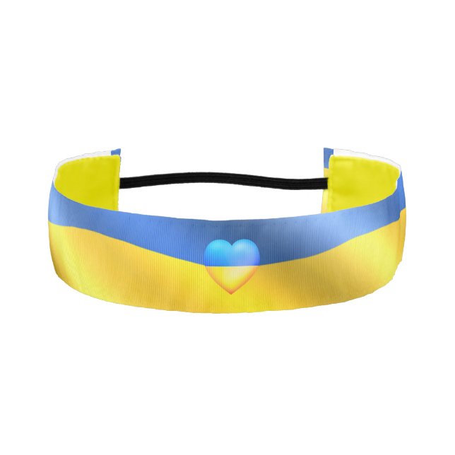Support Ukraine Athletic Headband Ukrainian Flag (Front)