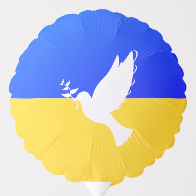 Support Ukraine Balloon Peace Dove - Freedom (Front)