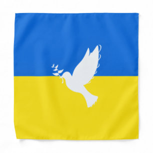 Support Ukraine Bandana Peace Dove Ukrainian Flag