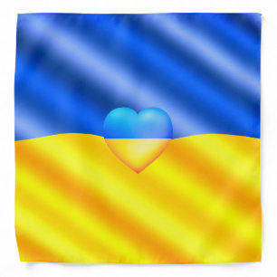 Support Ukraine Bandana Ukrainian Flag Color Heart
